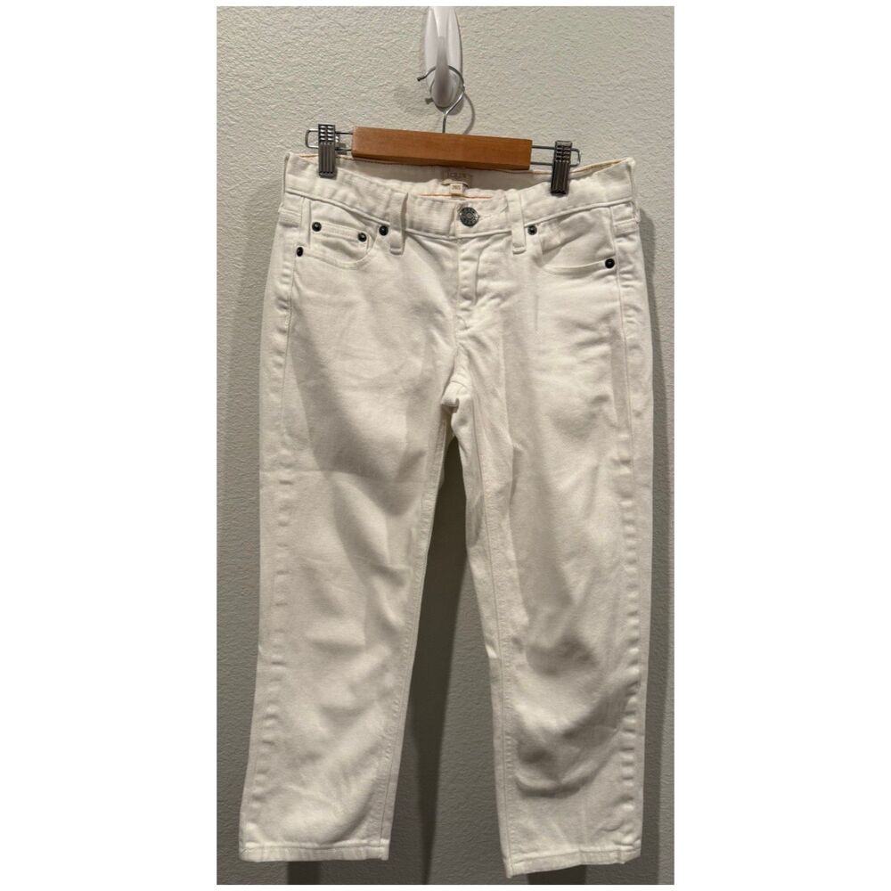 J.CREW Stretch White Cropped Jeans